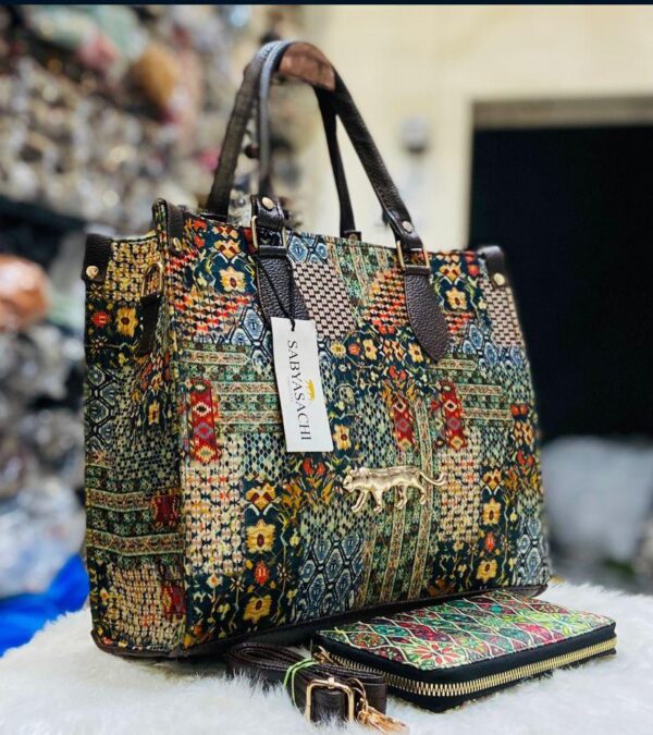 Sabyasachi Inspired Premium Tote Bag – Set of 2 | Digital Print | Lightweight Travel Handbag - Image 11