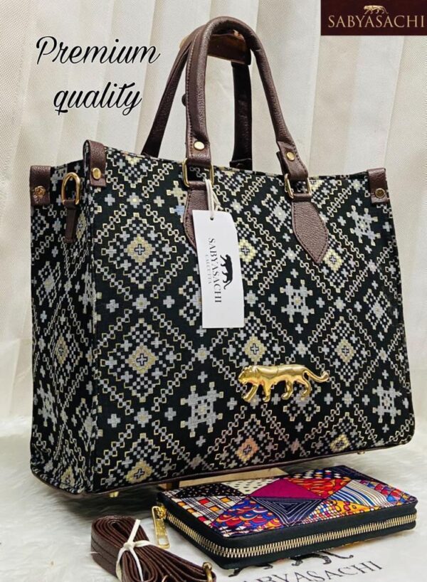 Sabyasachi Inspired Premium Tote Bag – Set of 2 | Digital Print | Lightweight Travel Handbag - Image 12