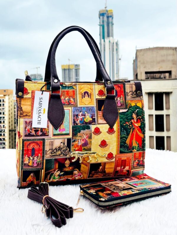 Sabyasachi Inspired Premium Tote Bag – Set of 2 | Digital Print | Lightweight Travel Handbag - Image 16