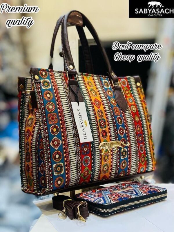 Sabyasachi Inspired Premium Tote Bag – Set of 2 | Digital Print | Lightweight Travel Handbag - Image 19